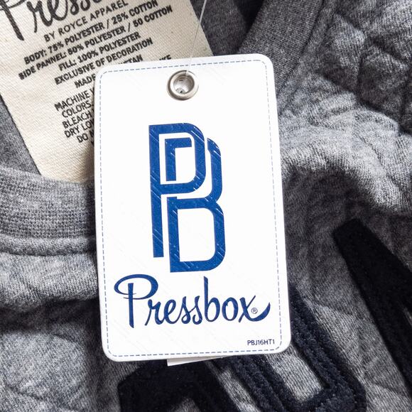 Pressbox Quilted Sweatshirt Colorado Varsity Gray Size XL Collegiate - Picture 9 of 9